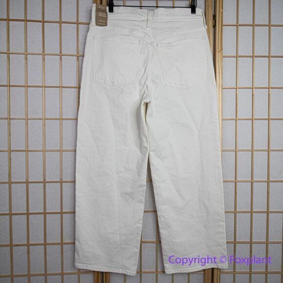 NEW Madewell The‎ Perfect Vintage Wide-Leg Crop Jean Tile White, 31 - Picture 7 of 16